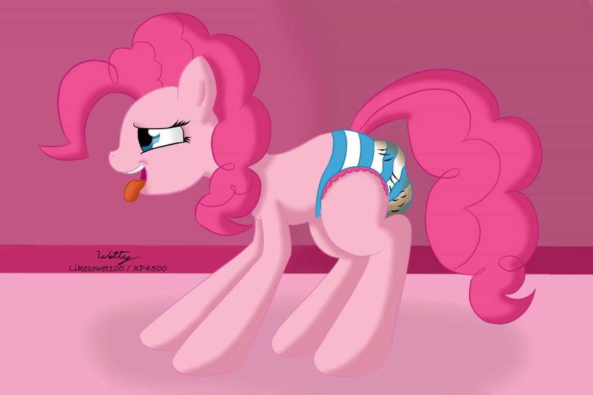 clothing feces friendship_is_magic likesowet100 my_little_pony open_mouth panties pinkie_pie_(mlp) scat teeth tongue underwear xp4500