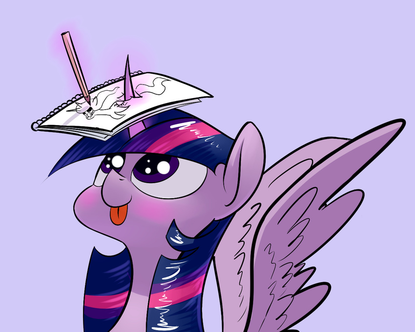 2015 equine female feral friendship_is_magic horn mammal my_little_pony solo tongue tongue_out twilight_sparkle_(mlp) underpable winged_unicorn wings