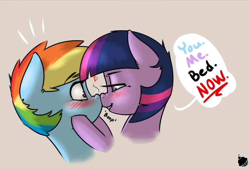 &lt;3 2015 biting_lip blush boop captainpudgemuffin cute english_text equine female female/female feral friendship_is_magic horse mammal my_little_pony pony rainbow_dash_(mlp) smile text twilight_sparkle_(mlp)