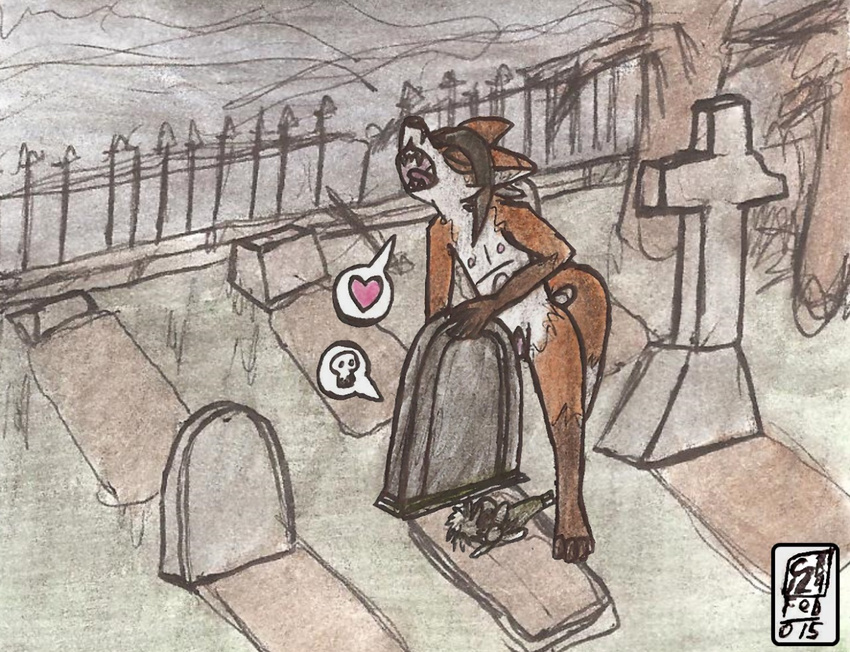 &lt;3 canine cb129 cuntboy fox gravestone graveyard intersex k-fox mammal