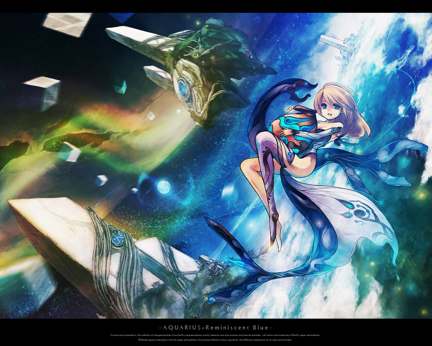 bad_id bad_pixiv_id blonde_hair blue_eyes building chitose_rin legs letterboxed original planet scenery solo space star