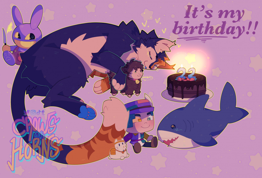 2023 ambiguous_feral ambiguous_gender animate_inanimate bell bell_collar birthday birthday_cake black_body black_fur blue_pawpads bovid cake calico_cat camelid candle caprine collar countershade_fur countershading crowwithhorns dessert dialogue digital_drawing_(artwork) digital_media_(artwork) domestic_cat duo empires_smp empires_smp_(season_2) english_text felid feline felis feral fish fluffy food fruit fur glitch_productions hi_res human instagram instagram_logo jax_(tadc) knife lagomorph leporid living_plushie llama long_tail lying makeship male_(lore) mammal marine microsoft minecraft mojang multicolored_body multicolored_fur oliver_(crowwithhorns) on_side orange_body orange_fur pawpads paws pink_background plant plushie quadruped rabbit shaded shark sheep simple_background sleeping smajor1995 solo_focus speech_bubble star strawberry striped_body striped_fur stripes tabby_cat tail tan_body tan_fur text the_amazing_digital_circus tiktok tiktok_logo tumblr tumblr_logo twitter twitter_logo watermark xbox_game_studios