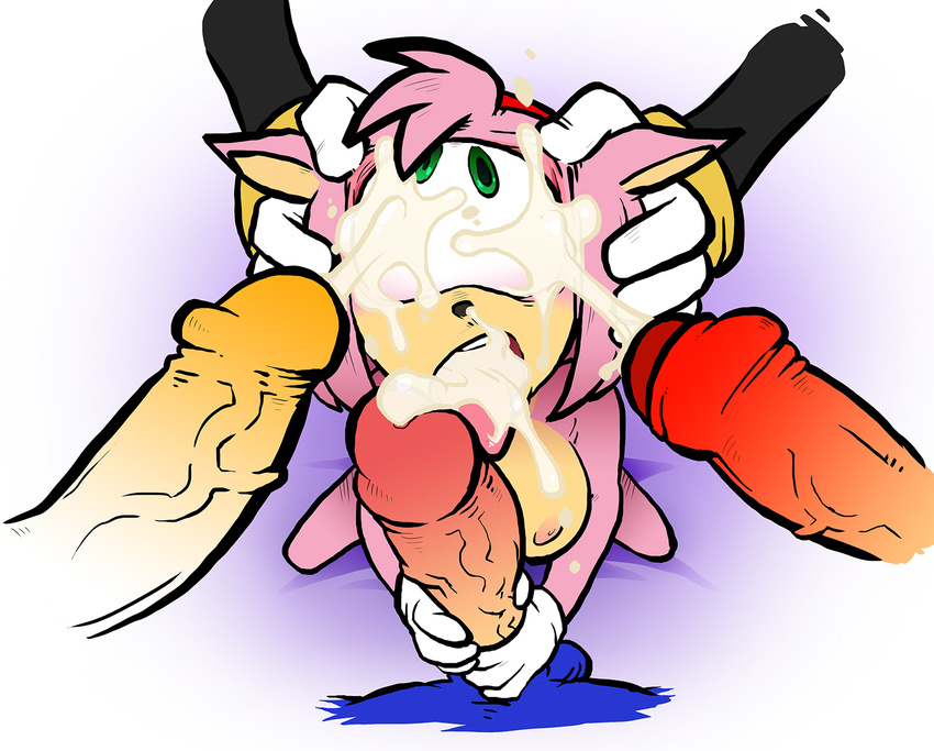 amy_rose breasts canine cum cum-shot cum_in_eye cum_in_mouth cum_inside echidna fox hesgehog knuckles_the_echidna mammal miles_prower monotreme penis shadow_the_hedgehog sonic_(series) sonic_the_hedgehog sparrow_(artist)