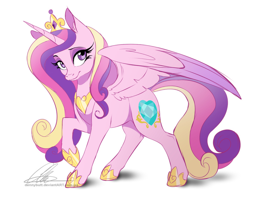 2015 alpha_channel cutie_mark dennybutt equine eyelashes eyeshadow female feral friendship_is_magic fur hair horn makeup mammal multicolored_hair my_little_pony pink_fur plain_background princess_cadance_(mlp) purple_eyes smile solo spread_wings transparent_background winged_unicorn wings