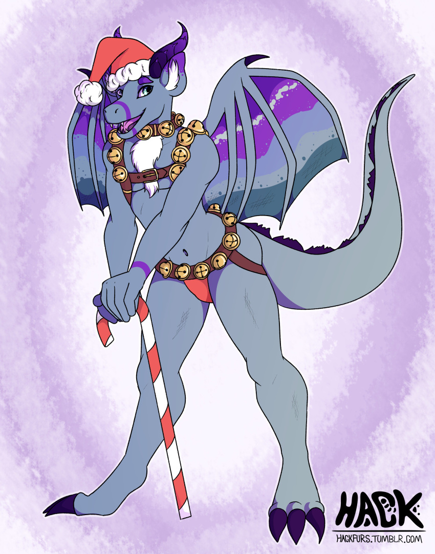 2018 arcturus_dorsurth candy candy_cane christmas dragon food green_eyes grey_scales hackfurs holidays horn male scales scalie solo western_dragon wings ych