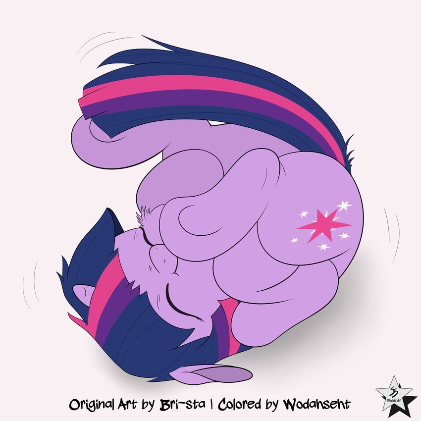 2015 absurd_res bri-sta cutie_mark equine eyes_closed female feral friendship_is_magic fur hair hi_res horn mammal my_little_pony purple_fur purple_hair smile solo twilight_sparkle_(mlp) unicorn wodahseht