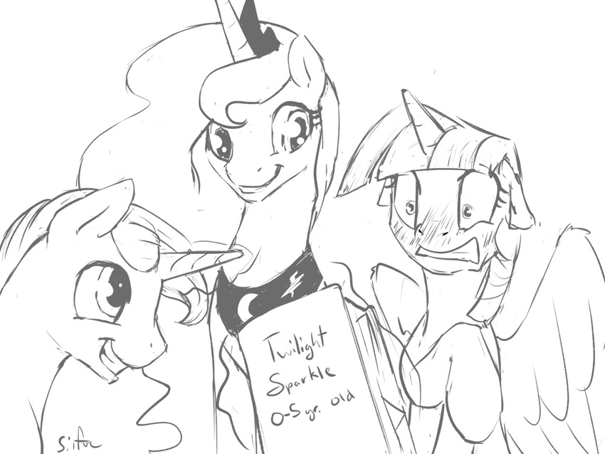 2015 book english_text equine female feral friendship_is_magic horn male mammal my_little_pony night_light_(mlp) princess_luna_(mlp) silfoe text twilight_sparkle_(mlp) unicorn winged_unicorn wings