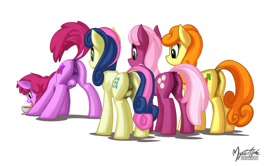 2015 anus berry_punch_(mlp) bonbon_(mlp) carrot_top_(mlp) cheerilee_(mlp) earth_pony equine female feral friendship_is_magic horse mammal my_little_pony mysticalpha pony pussy teats