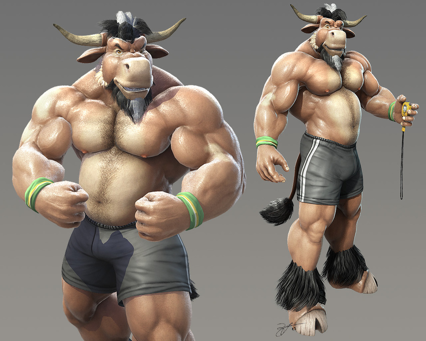 anthro bovine braford cattle male mammal sam_(braford)