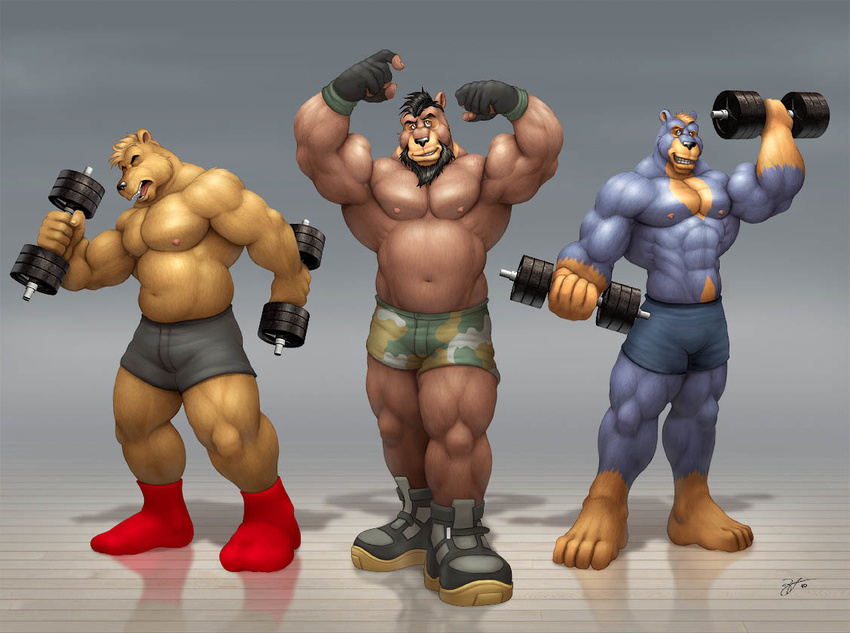 anthro bear braford male mammal muscles sarge_(braford)