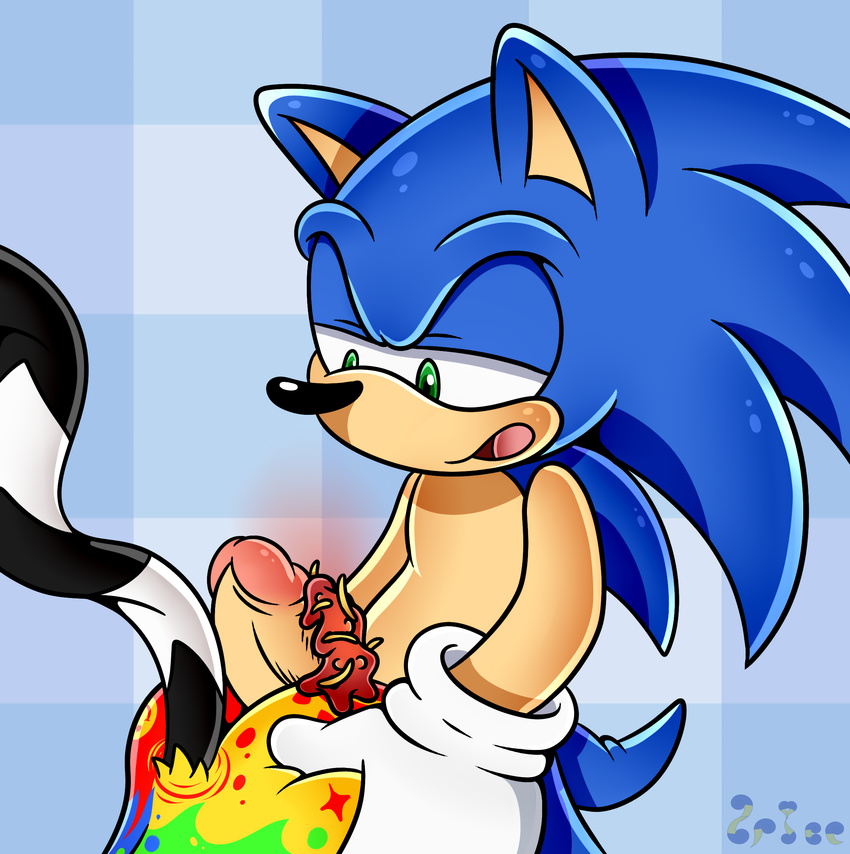 ambiguous_gender butt duo erection green_eyes hot_dogging male open_mouth penis sex solo_focus sonic_(series) sonic_the_hedgehog spice5400