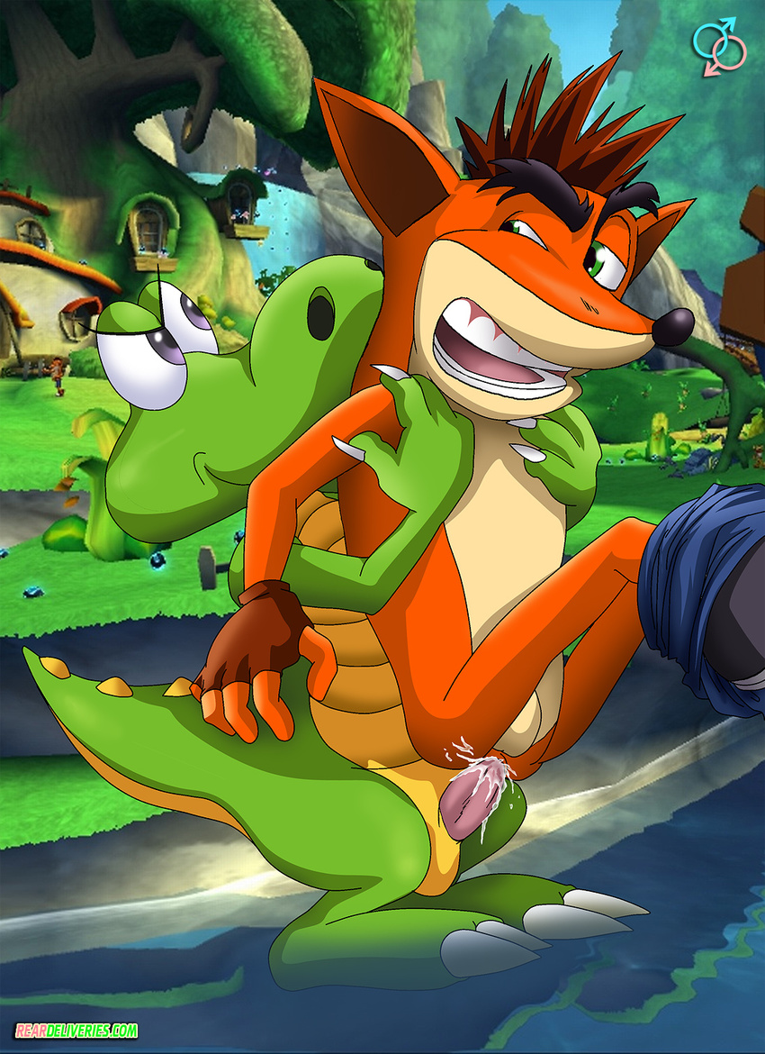 anal anal_penetration bandicoot bbmbbf crash_bandicoot crash_bandicoot_(series) croc croc:_legend_of_the_gobbos crocodile cum cum_in_ass cum_inside cum_while_penetrated duo green_eyes green_scales grey_eyes looking_back male male/male mammal marsupial outside palcomix penetration penis rear_deliveries reptile scalie sex stand_and_carry_position standing video_games