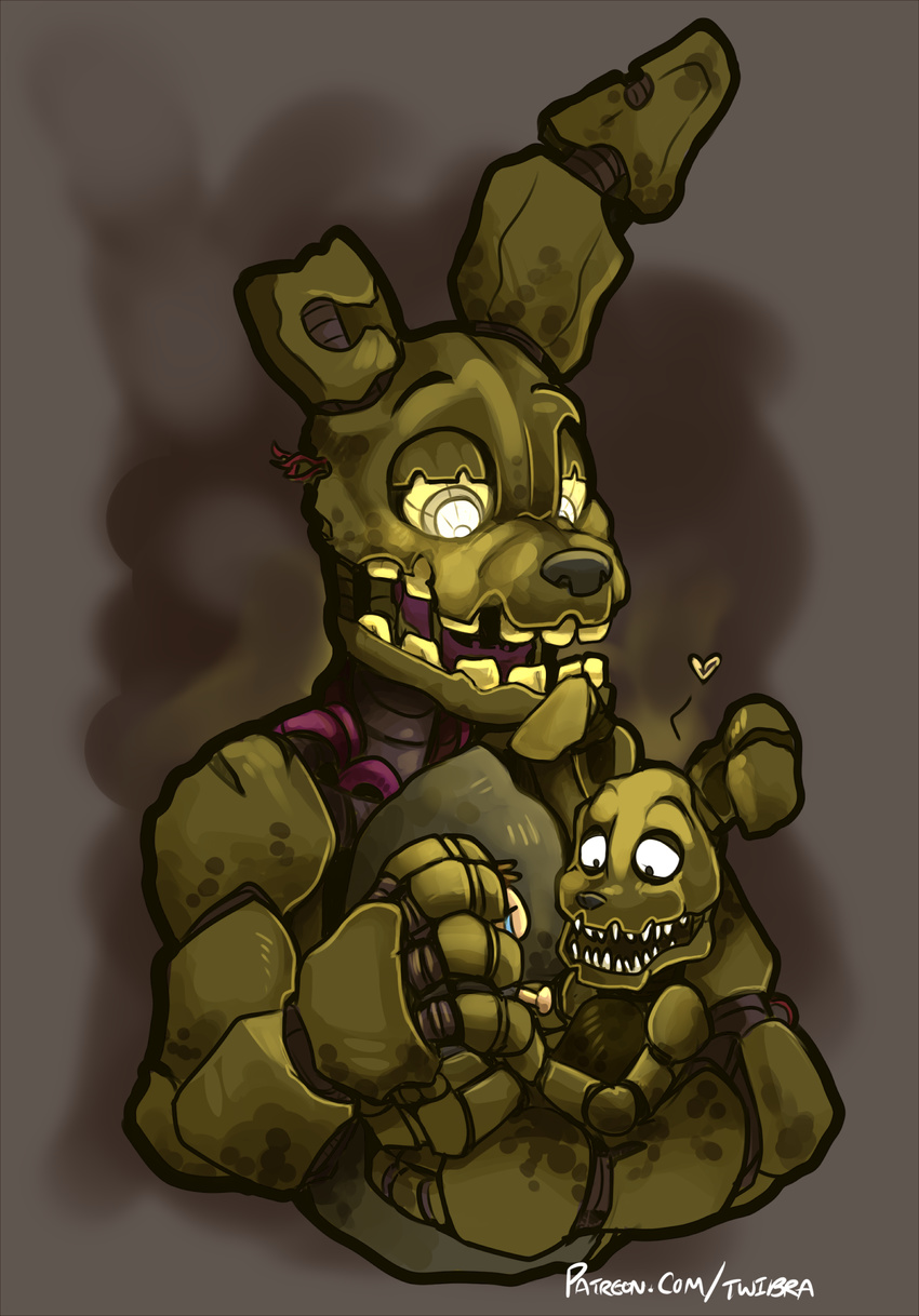 five_nights_at_freddy's five_nights_at_freddy's_3 five_nights_at_freddy's_4 kayla-na lagomorph male mammal plushtrap_(fnaf) purple_guy_(fnaf) rabbit springtrap_(fnaf) video_games