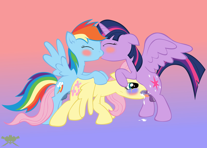 balls fluttershy_(mlp) friendship_is_magic group group_sex intersex my_little_pony oral penis rainbow_dash_(mlp) sex spitroast spoonzebra twilight_sparkle_(mlp)
