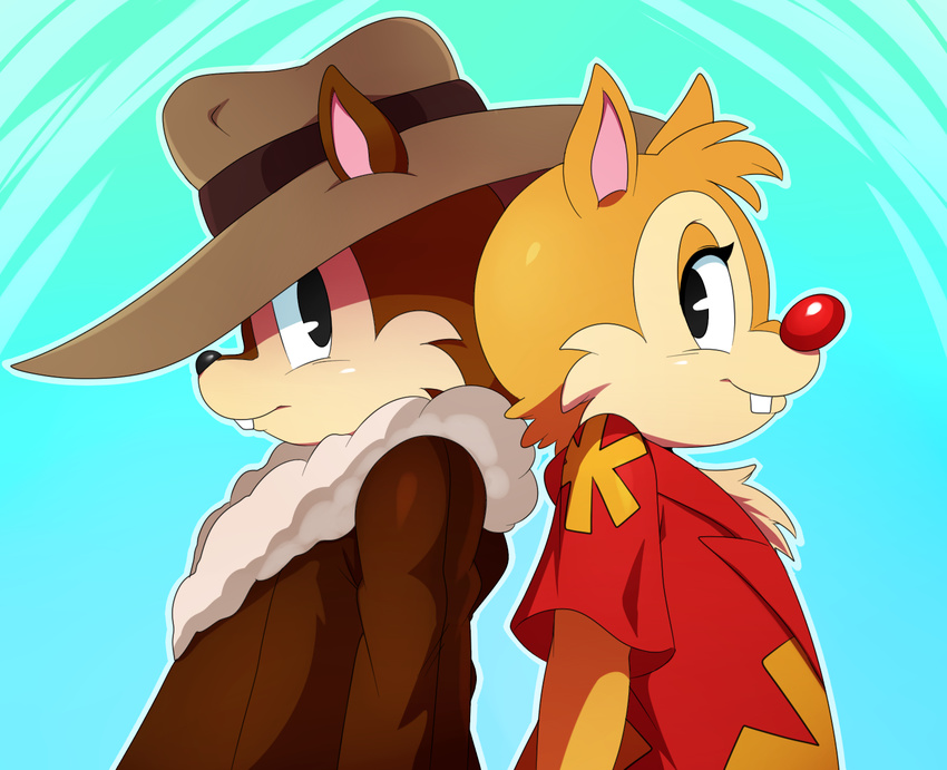 2015 anthro chip chip_'n_dale_rescue_rangers chipmunk dale disney duo male mammal rodent sssonic2