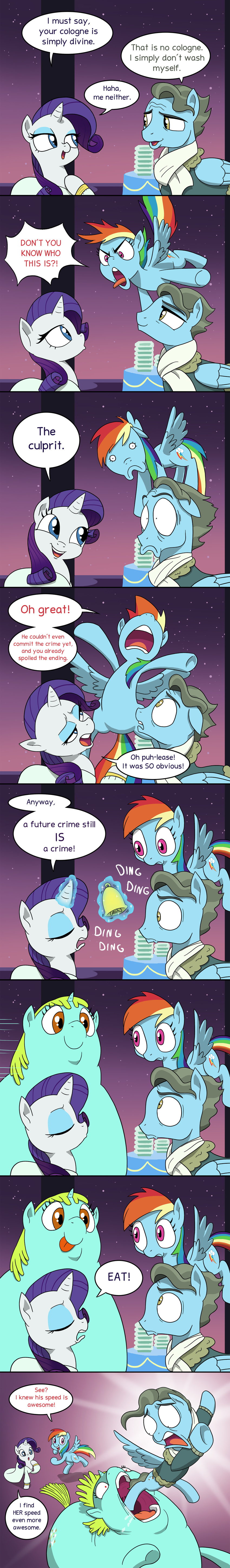 2015 dialogue doublewbrothers english_text equine female feral friendship_is_magic horn imminent_vore male mammal my_little_pony overweight pegasus rainbow_dash_(mlp) rarity_(mlp) scared text unicorn vore whoa_nelly_(mlp) wind_rider_(mlp) wings