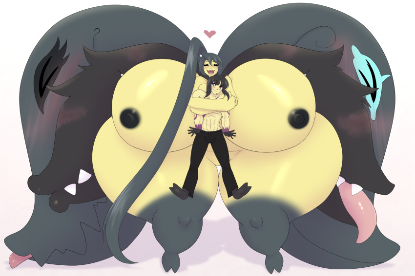 &gt;w&lt; 2_toes alpha_pokemon anthro athletic athletic_male big_breasts big_forearms black_body black_bottomwear black_clothing black_hair black_nipples black_pants blep blush bottomwear breasts clothed clothing daughter_(lore) duo father_(lore) father_and_child_(lore) father_and_daughter_(lore) feet female forearms front_view generation_6_pokemon genitals hair happy heart_symbol henrik_bluebird hi_res hug huge_breasts huge_thighs hyper hyper_breasts hyper_hips hyper_thighs kissing larger_female licking long_hair looking_up male male/female mega_evolution mega_mawile nintendo nipples nude nude_female open_mouth pants parent_(lore) parent_and_child_(lore) parent_and_daughter_(lore) pokemon pokemon_(species) purple_eyes pussy rachael_bluebird scar sharp_teeth size_difference smaller_male smile suika-x teeth thick_thighs thigh_gap toes tongue tongue_out topless topless_male yellow_body