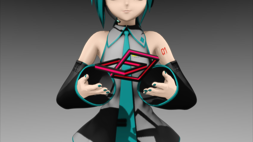 3d hatsune_miku tagme tie vocaloid