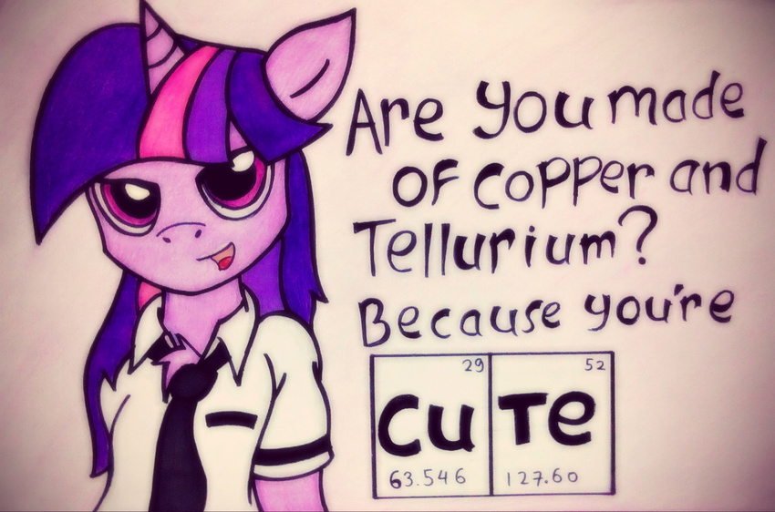 2014 chest_fur chest_tuft clothing cute dialogue elements english_text equine female friendship_is_magic fur hair horn humor kaboderp mammal my_little_pony necktie pun purple_eyes purple_hair text tuft twilight_sparkle_(mlp) unicorn