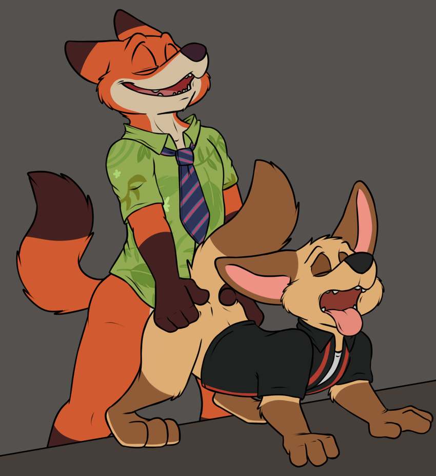 anal anal_penetration anthro bottomless canine clothed clothing disney duo eyes_closed fennec finnick fox half-dressed male male/male mammal nick_wilde penetration rotten_robbie zootopia