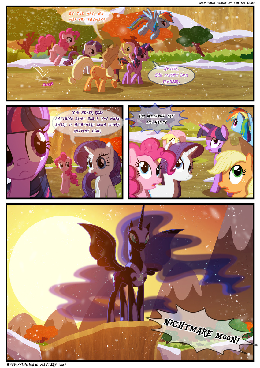 2015 applejack_(mlp) comic dialogue english_text equine female fluttershy_(mlp) friendship_is_magic horn horse luke262 mammal my_little_pony nightmare_moon_(mlp) pegasus pinkie_pie_(mlp) pony rainbow_dash_(mlp) rarity_(mlp) sun text twilight_sparkle_(mlp) unicorn winged_unicorn wings