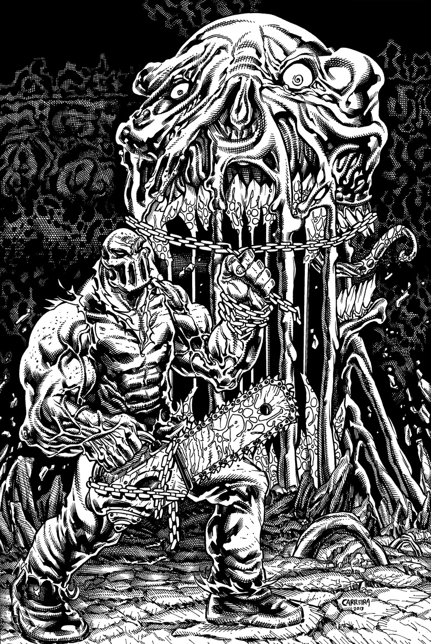 amazing chainsaw danfelix hell_chaos human male mammal monster muscular rick_taylor splatterhouse teeth terror_mask tools