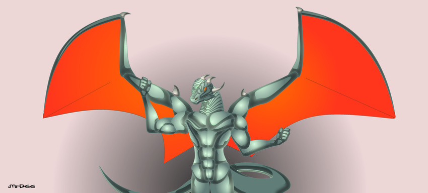 abs anthro biceps dragon invalid_tag lizard male muscular pecs reptile scalie shredded soldier wings