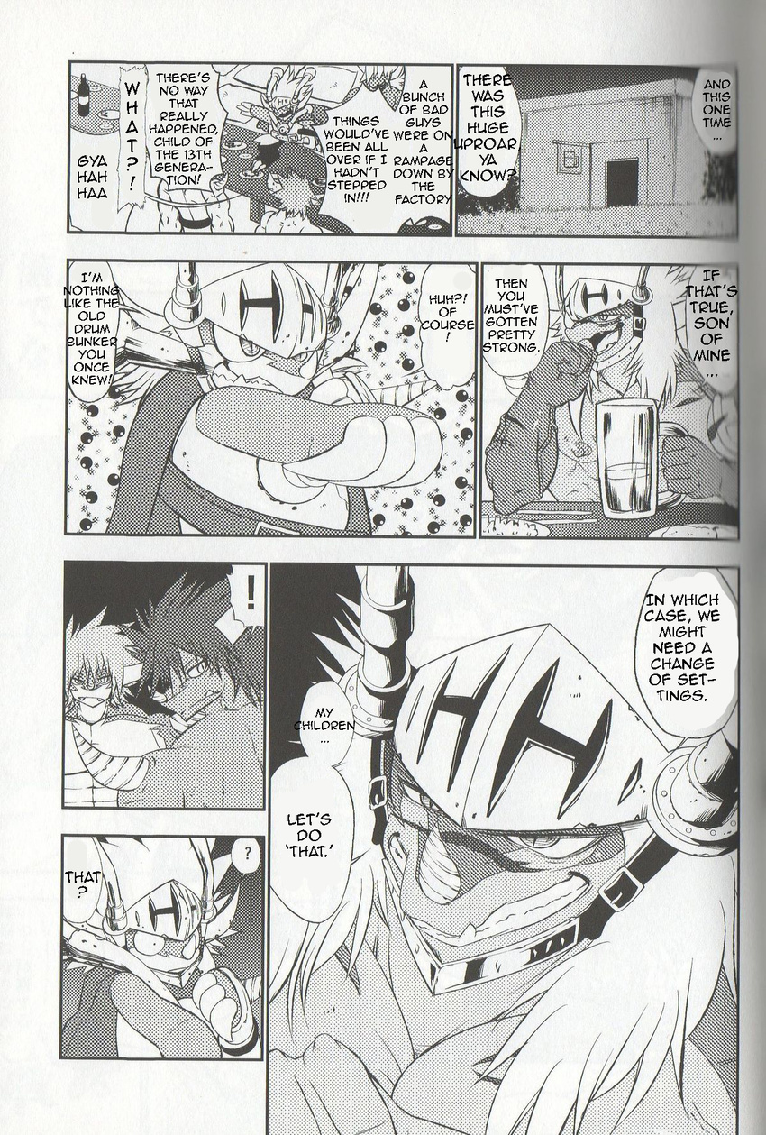 abs anthro athletic buddyfight comic dragon drum's_father drum_(buddyfight) english_text father nipples parent son text