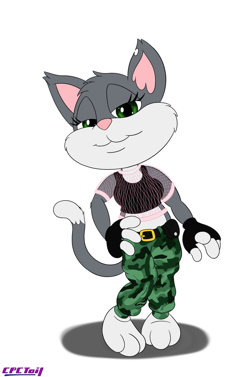 animaniacs camo_pants cat cpctail feline female fishnet invalid_tag mammal rita