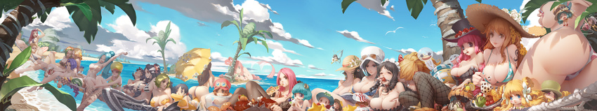 absolutely_everyone absurdres alvida annotation_request aqua_hair armpits arms_up ass b.bor baby_5 ball_gag bdsm beach bian_(one_piece) bikini black_hair blonde_hair blue_hair boa_hancock breast_grab breasts camie character_request cleavage closed_eyes cloud collar cotton_(one_piece) day everyone fairy fishnets gag gagged giantess gigantic_breasts goggles goggles_on_head goggles_on_headwear grabbing green_hair hat heart highres hina_(one_piece) huge_breasts ichika_(one_piece) ishilly jewelry_bonney kalifa kaya_(one_piece) kiwi_(one_piece) koala_(one_piece) kumacy large_breasts leaf lips long_hair long_image looking_at_viewer makino_(one_piece) mansherry mermaid minigirl miss_valentine monster_girl mos_(one_piece) multiple_girls nami_(one_piece) nefertari_vivi nico_robin nika_(one_piece) nojiko one_piece outdoors pantyhose partially_annotated perona quintuplets rika_(one_piece) sadie sanka_(one_piece) shakuyaku_(one_piece) shirahoshi siblings sisters sky spoken_heart spoon straw_hat sugar_(one_piece) swimsuit tattoo tree twins umbrella viola_(one_piece) water wicca wide_image yonka yonka_two