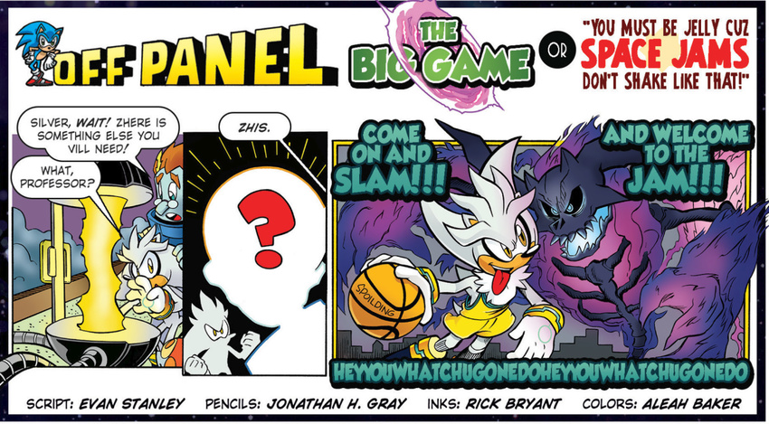 archie_comics basketball official_art parody professor_von_schlemmer silver_the_hedgehog sonic_(series) space_jam warner_brothers