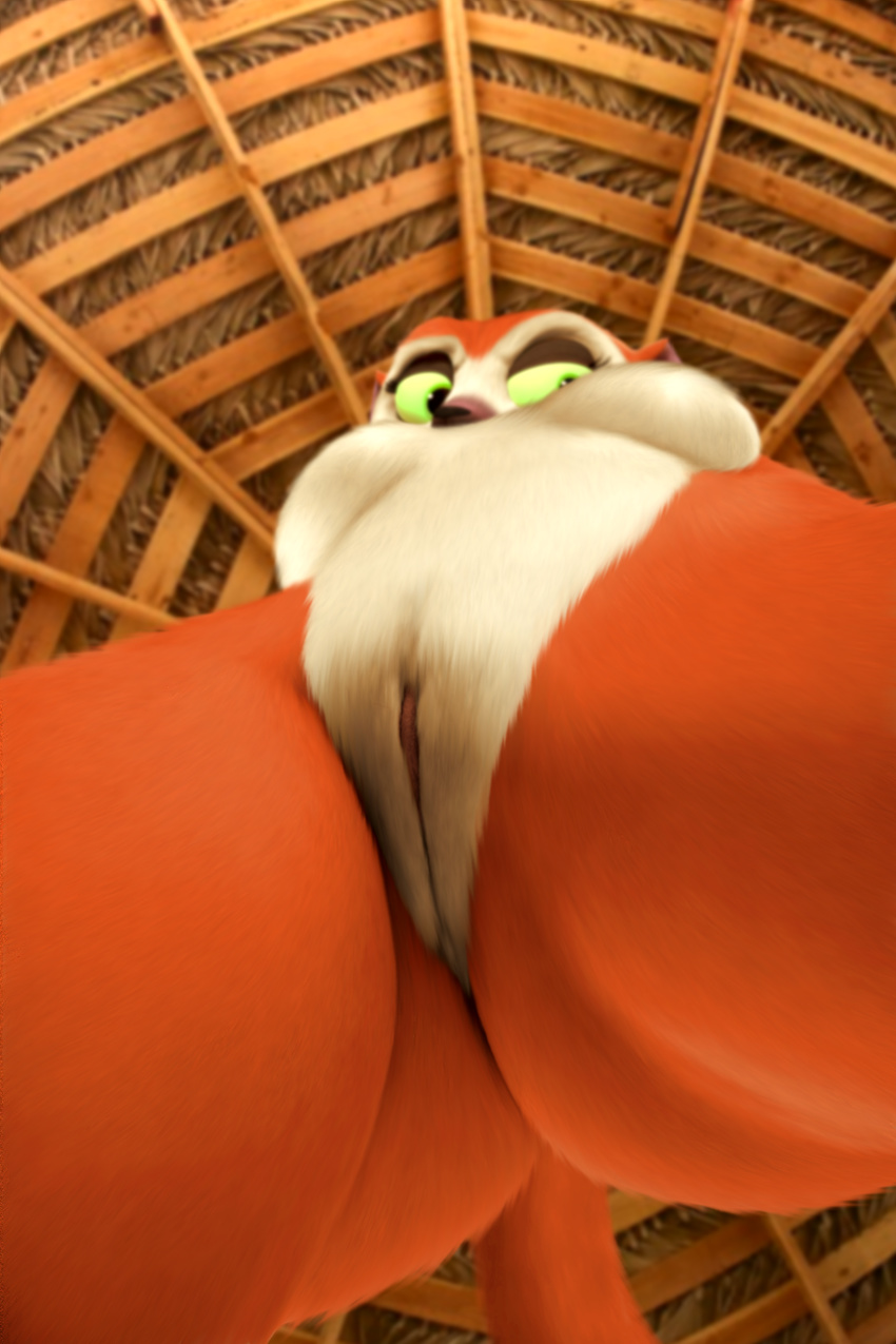 all_hail_king_julien anthro anthrofied big_butt big_thighs breasts butt clover_(madagascar) edit female lemur low-angle_shot madagascar mammal oystercatcher7 photo_manipulation photomorph primate pussy solo submissive_pov worm's-eye_view