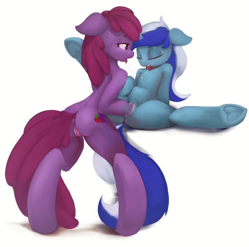 2015 anus berry_punch_(mlp) butt cutie_mark duo earth_pony equine eyes_closed female female/female feral fisting friendship_is_magic hair hi_res horn horse mammal minuette_(mlp) multicolored_hair my_little_pony navel plump_labia pony purple_hair pussy pussy_juice rear_view saliva saliva_string sex simple_background spread_legs spreading tongue tongue_out two_tone_hair underhoof unicorn vaginal vaginal_fisting vertiliago white_background