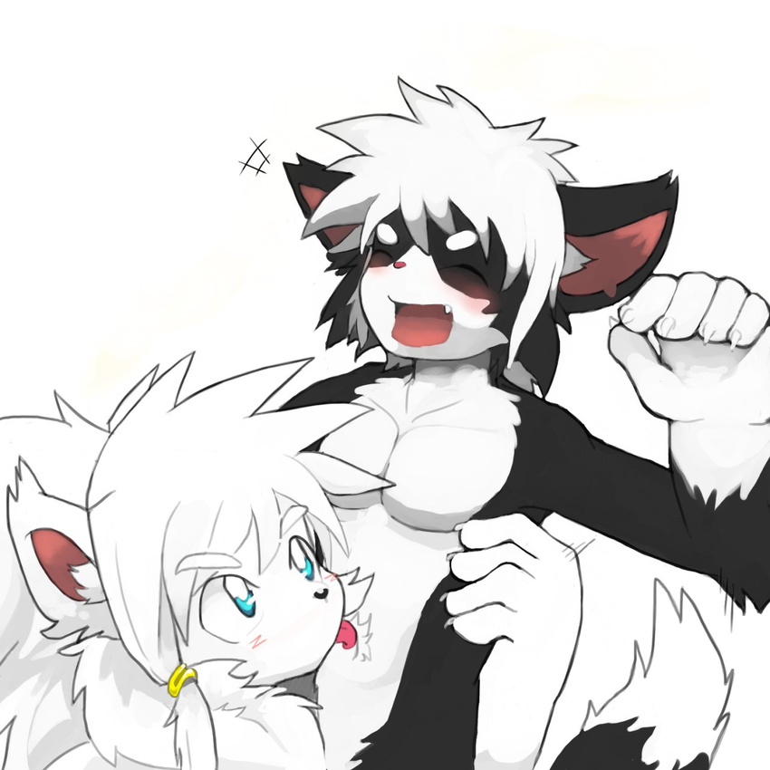 anthro blush brothers cat claws cute_fangs duo eyes_closed feline forced hi_res kay_(whiteleo) laugh leo_(whiteleo) lion mammal mane nude open_mouth sibling tickling tongue tongue_out whiteleo young