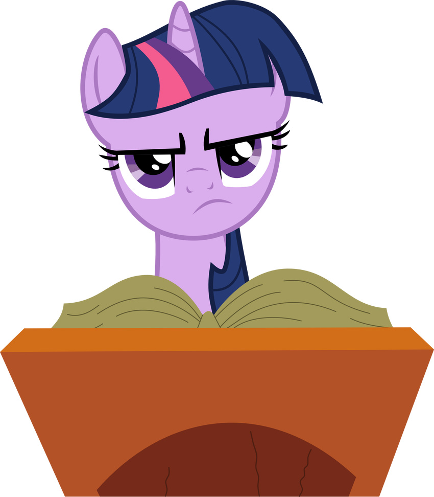 2011 absurd_res book equine female feral friendship_is_magic fur furniture hair hi_res horn mammal mandydax multicolored_hair my_little_pony purple_eyes purple_fur twilight_sparkle_(mlp) unicorn