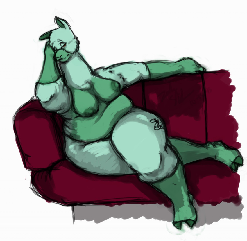 alpaca belly blankwolf blankwolfart breasts camelid caprine cast feet fluffy folds fur goat hooves invalid_color invalid_tag jade llama love mammal mature_female mother motherly nipples nude overweight parent perspective relaxing seat shadow sketch sketchy sleepy slightly_chubby snout sofa tattoo tired violette