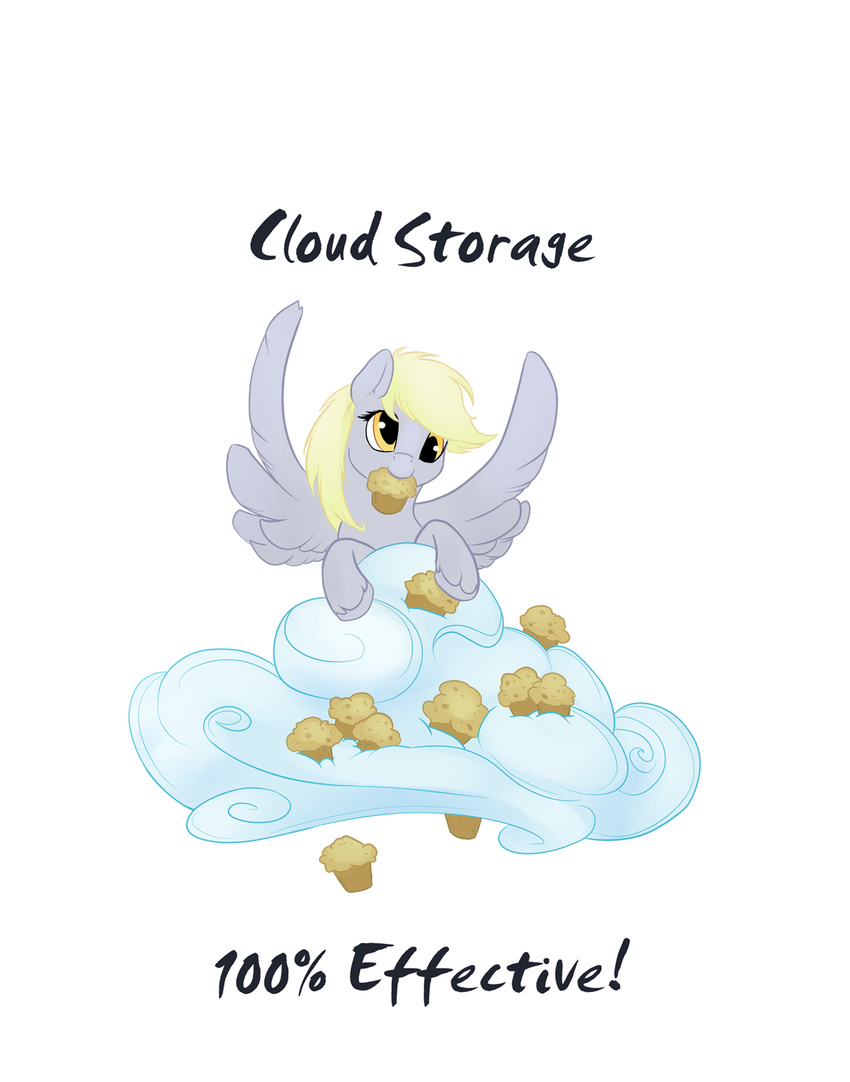 2015 cloud derp_eyes derpy_hooves_(mlp) equine female food friendship_is_magic mammal miffin muffin my_little_pony pegasus solo viwrastupr wings