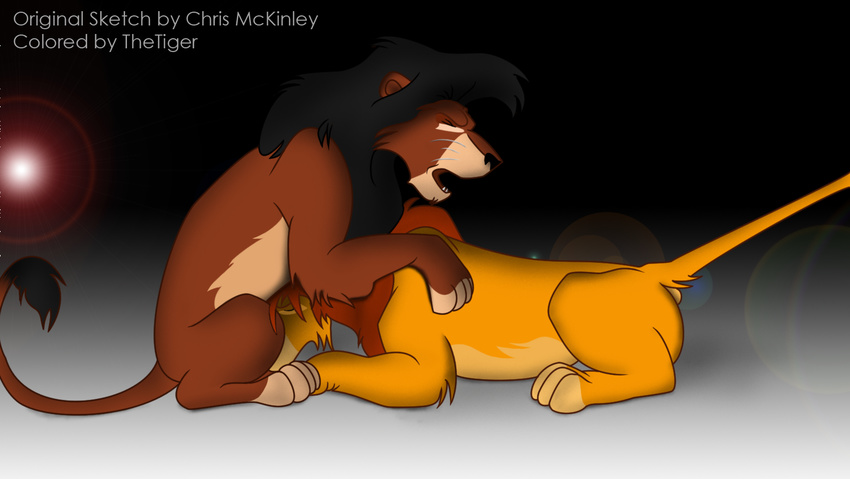 chris_mckinley disney feline feral kovu lion male male/male mammal oral simba the_lion_king thetiger