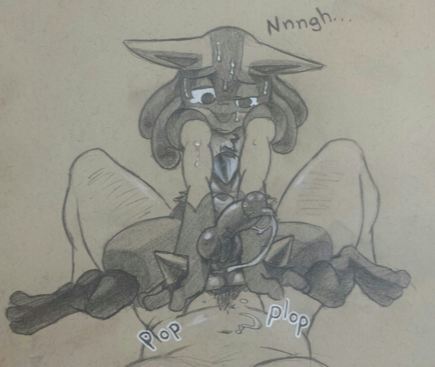 animal_genitalia anthro balls barefoot canine canine_penis cowgirl_position cum cumshot duo first_person_view front_view greyscale hands-free human human_on_anthro interspecies knot looking_down lucario male male/male mammal monochrome navel nintendo nude on_top orgasm pencil_(artwork) penis pok&eacute;mon pok&eacute;philia pubes sex sound_effects straddling sweat swinging_penis traditional_media_(artwork) tush video_games