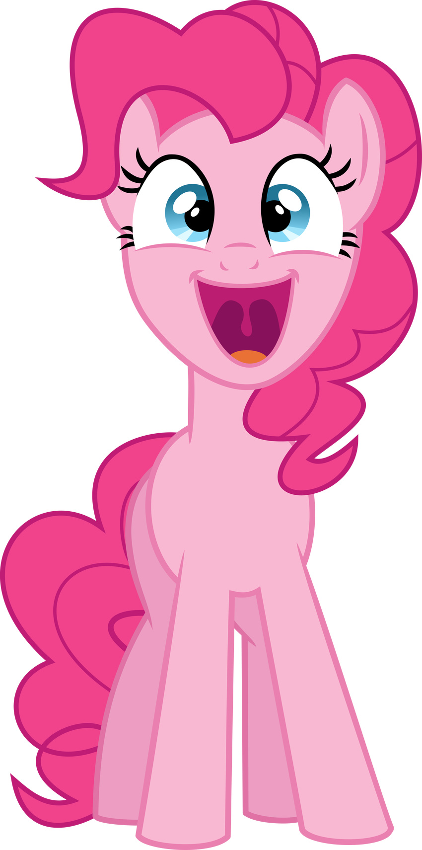 2013 absurd_res alpha_channel blue_eyes equine female feral friendship_is_magic fur hair hi_res horse looking_at_viewer mammal my_little_pony open_mouth pink_fur pink_hair pinkie_pie_(mlp) pony simple_background smile spier17 transparent_background