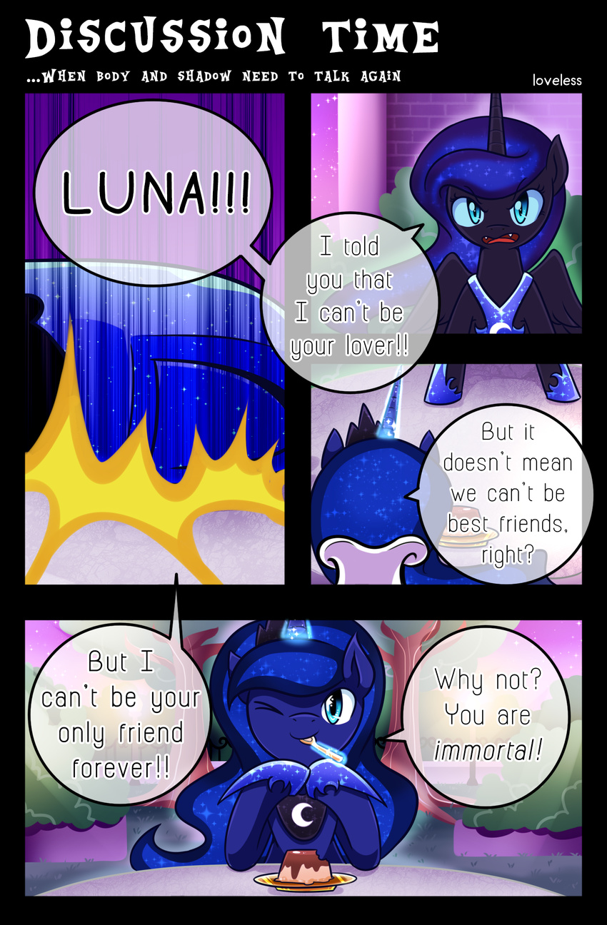 2016 comic english_text equine female feral friendship_is_magic hi_res horn mammal my_little_pony nightmare_moon_(mlp) princess_luna_(mlp) text vavacung winged_unicorn wings