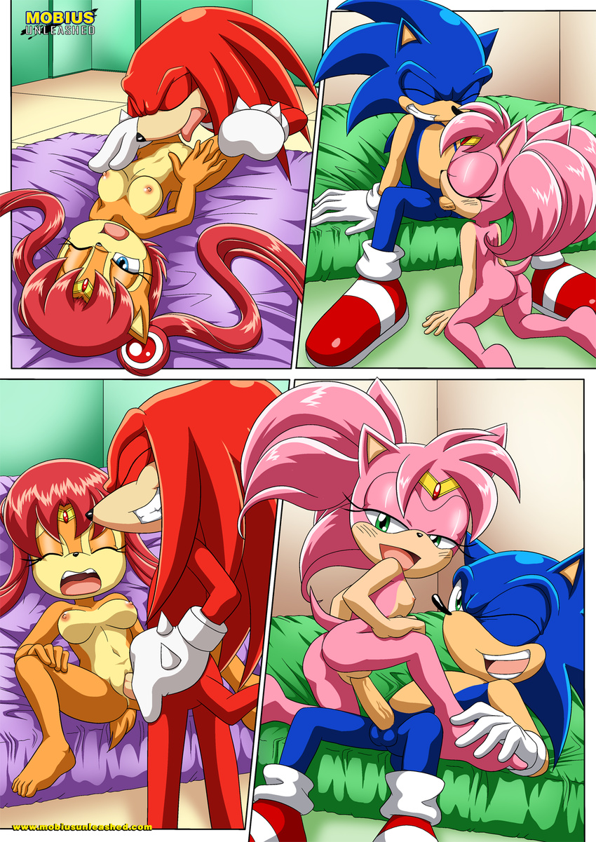 age_difference amy_rose anthro archie_comics balls bbmbbf bed blue_eyes blue_fur blush breasts brown_fur butt canine chibi_rose_(character) chipmunk clothing comic cowgirl_position cunnilingus digital_media_(artwork) dreadlocks echidna fellatio female female_on_top footwear fur gloves green_eyes group hair half-closed_eyes hedgehog hi_res kneeling knuckles_the_echidna long_hair looking_back lying male male/female mammal missionary_position moan mobian_(species) mobius_unleashed monotreme nipples nude on_back on_top one_eye_closed open_mouth oral palcomix penetration penis pigtails pink_fur pink_hair red_fur red_hair rodent sailor_moon_(series) sally_acorn sally_moon_(character) sex sex_face shoes sitting size_difference small_breasts smile sonic_(series) sonic_the_hedgehog spread_legs spreading tan_fur tongue tongue_out vaginal vaginal_penetration young