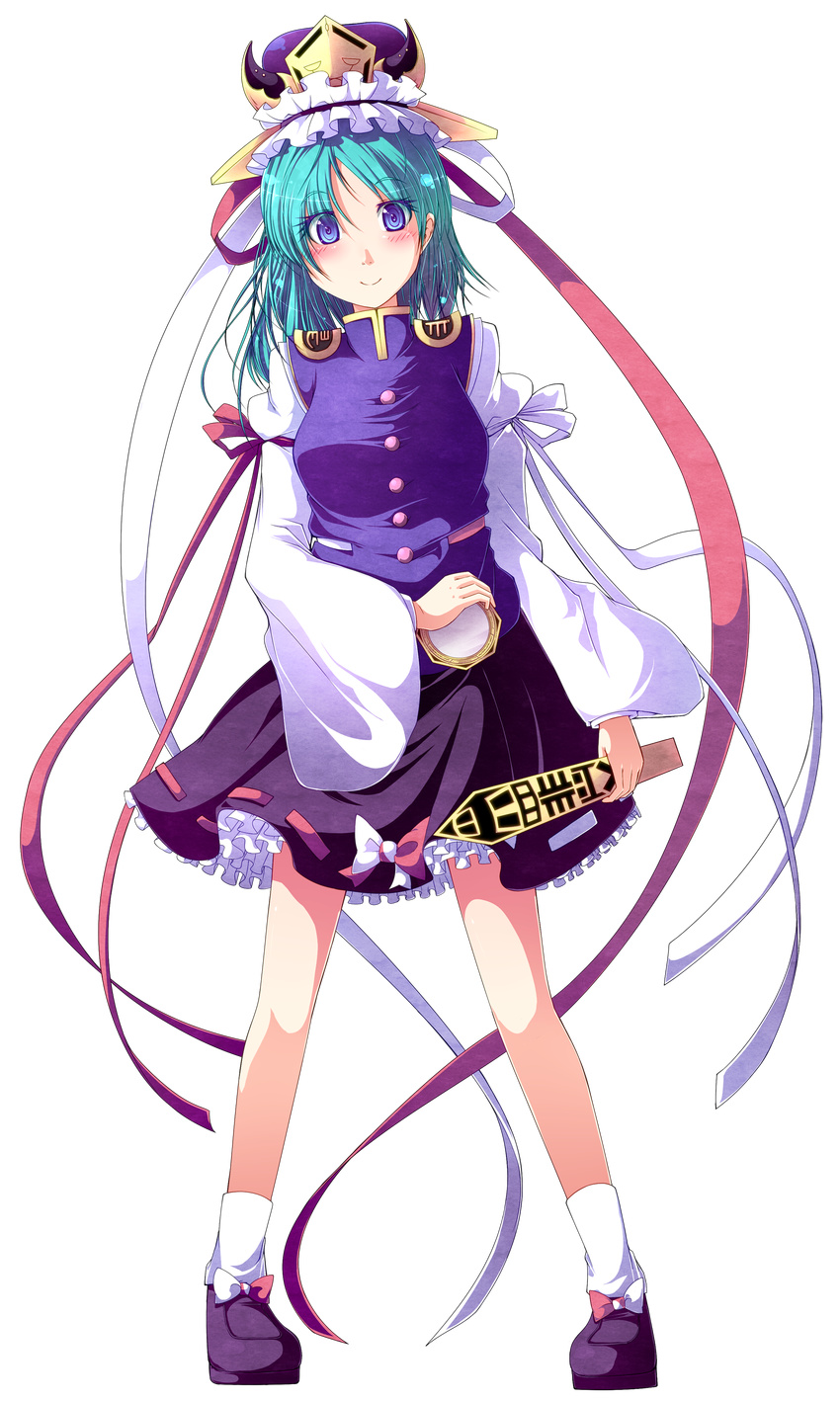 absurdres bangs full_body highres kusaka_eiki rod_of_remorse shiki_eiki solo touhou transparent_background