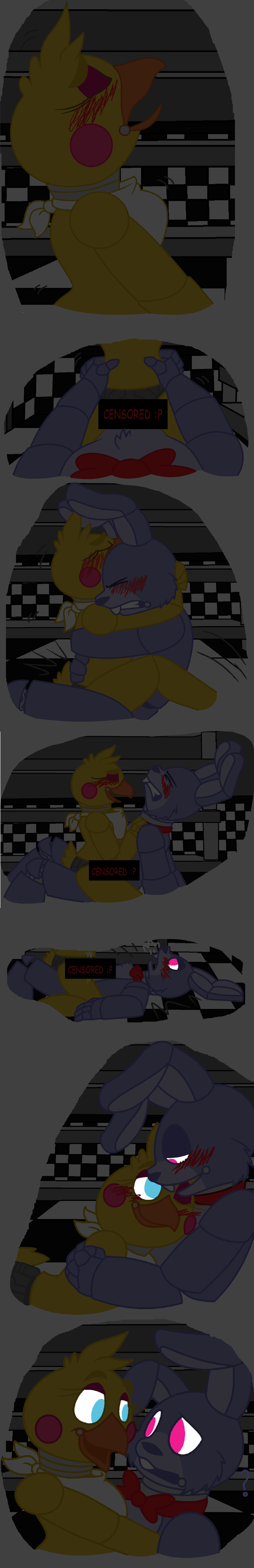 2015 animatronic avian avj_(artist) bird bonnie_(fnaf) censored chicken comic five_nights_at_freddy's five_nights_at_freddy's_2 lagomorph machine mammal rabbit robot toy_chica_(fnaf) video_games
