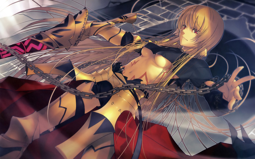 aikura_chihiro armor fate/stay_night genderswap gilgamesh type-moon underboob