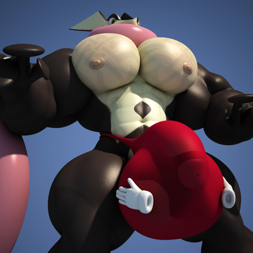 3d_(artwork) abs absurd_res amphibian anthro anthroanim ball_fondling balls biceps big_balls bulge clothing digital_media_(artwork) disembodied_hand fondling greninja hi_res huge_balls hyper hyper_balls hyper_bulge hyper_muscles hyper_penis long_tongue male muscular muscular_male nintendo nipples penis pok&eacute;mon pok&eacute;mon_(species) sebastian_greninja simple_background solo solo_focus standing tongue tongue_out underwear video_games