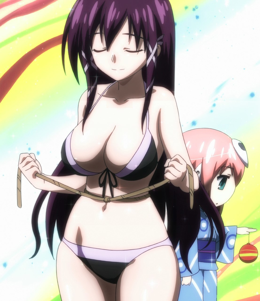 1girl bikini breasts cleavage ikaros large_breasts long_hair satsukitane_mikako sora_no_otoshimono swimsuit tagme