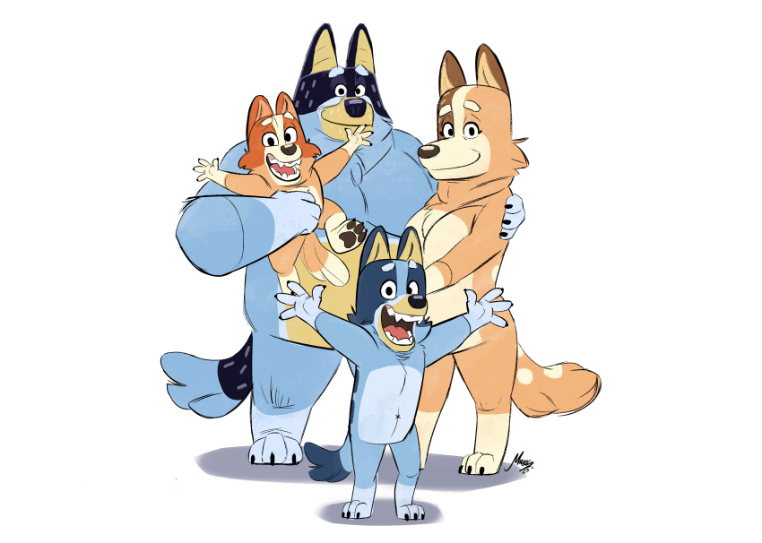 2023 absurd_res anthro arm_around_shoulders australian_cattle_dog bandit_heeler bingo_heeler bluey_(series) bluey_heeler canid canine canis cattledog chachodraws2 child chilli_heeler claws daughter_(lore) domestic_dog embrace eyebrows family father_(lore) father_and_child_(lore) father_and_daughter_(lore) female fur group herding_dog hi_res holding_character hug husband_and_wife looking_at_viewer male mammal married_couple mother_(lore) mother_and_child_(lore) mother_and_daughter_(lore) navel nude open_mouth open_smile parent_(lore) parent_and_child_(lore) parent_and_daughter_(lore) pastoral_dog pawpads shadow sibling_(lore) signature simple_background sister_(lore) sisters_(lore) smile standing teeth tongue tuft white_background young