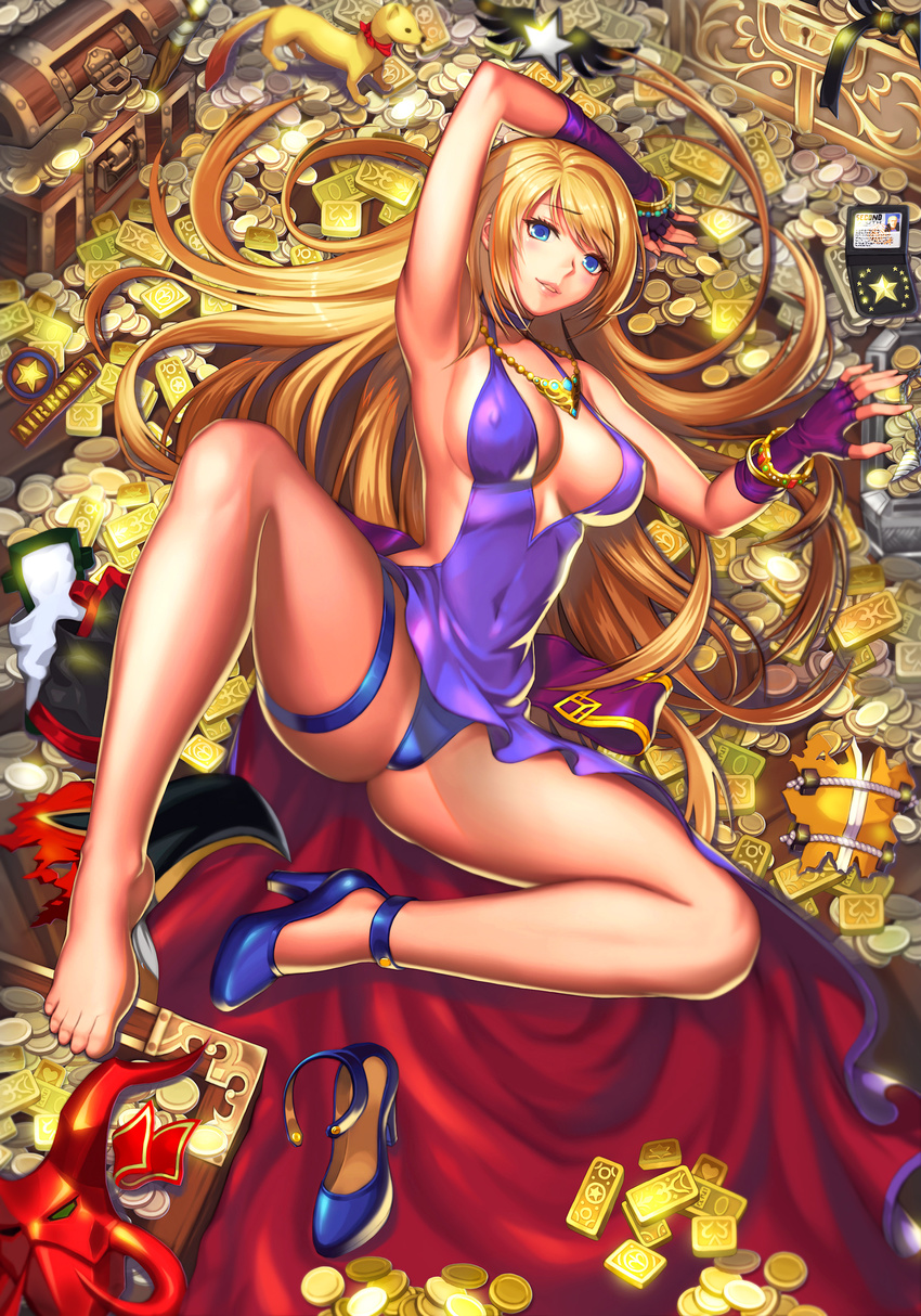 bonne_jenet cleavage dress erect_nipples heels king_of_fighters no_bra pantsu turna98