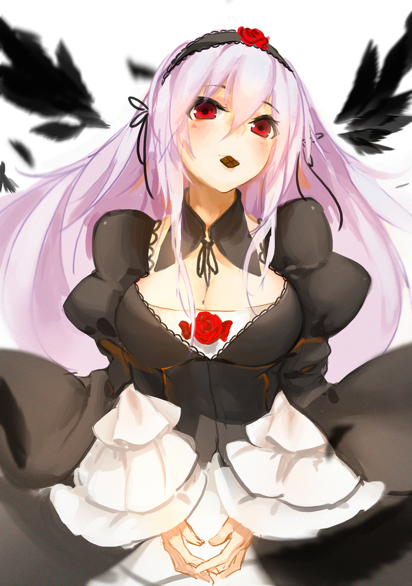 cleavage dress gothic_lolita lolita_fashion orokanahime rozen_maiden suigintou wings